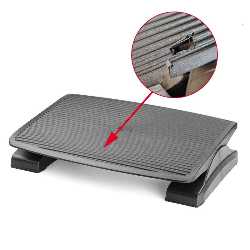 Suport ergonomic pentru picioare, unghi reglabil, suprafata antiderapanta, negru, RESIGILAT - imagine 14